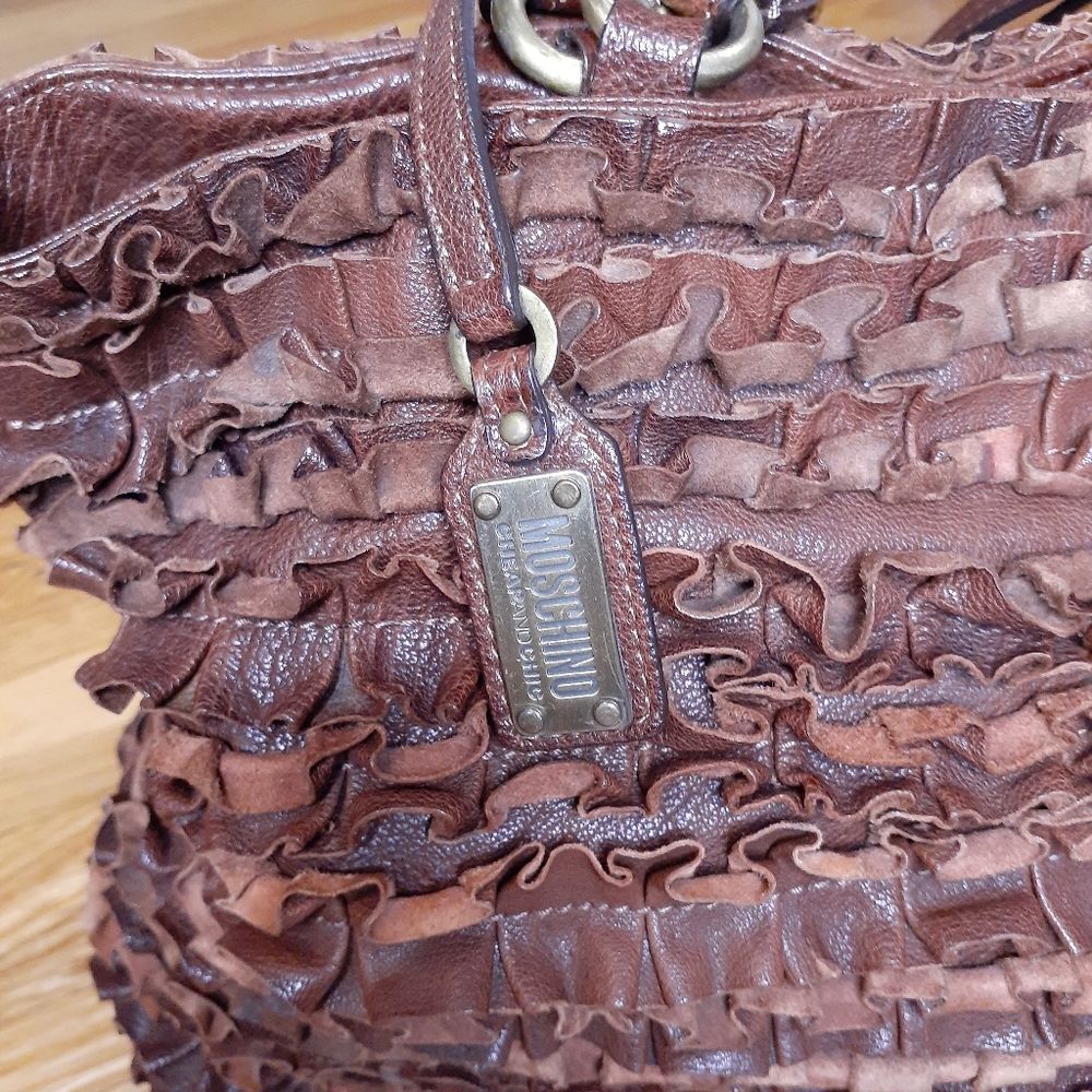 MOSCHINO CHEAP AND CHIC Leather Bag  OS Brown Moschino - Picture 3 of 5
